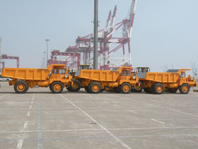 mining truck in Tianjin sea port